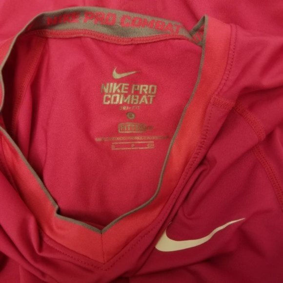 ⬇️⬇️ Nike Pro Combat Dri-Fit Fitted Tee Pink SM - Picture 5 of 6